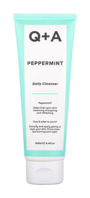 Q+A Peppermint Daily Cleanser (W) 125ml, Čistiaci gél