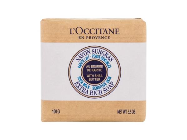 L'Occitane Shea Milk Extra Rich Soap (U) 100g, Tuhé mydlo