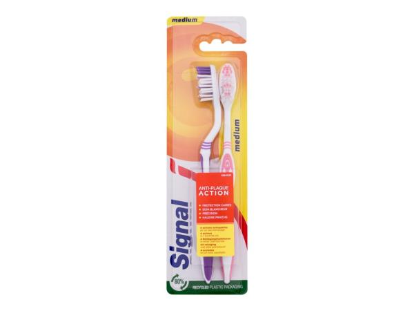 Signal Antiplaque Toothbrush (U) 2ks, Zubná kefka Medium