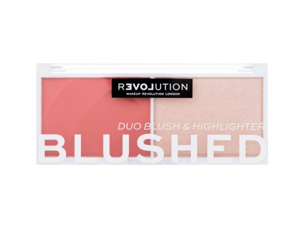 Revolution Relove Colour Play Blushed Duo Blush & Highlighter Cute (W) 5,8g, Kontúrovacia paletky