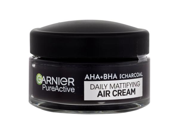 Garnier Pure Active AHA + BHA Charcoal Daily Mattifying Air Cream (U) 50ml, Denný pleťový krém