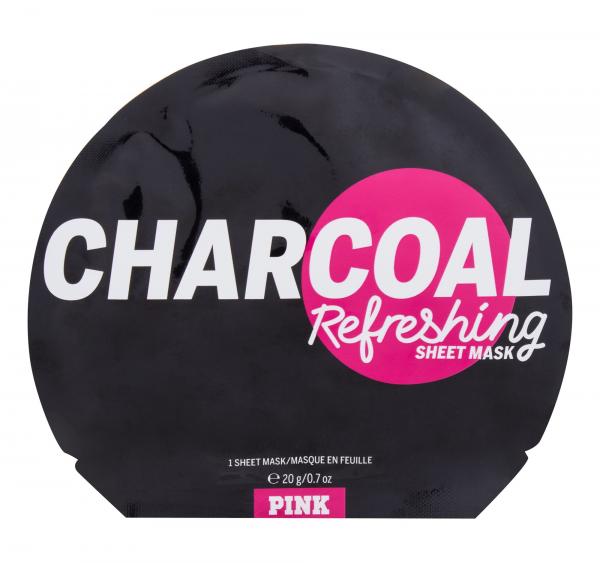Pink Charcoal Refreshing Sheet Mask (W) 1ks, Pleťová maska