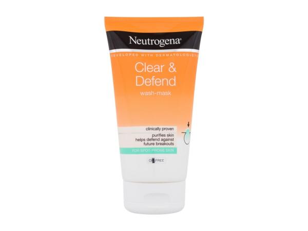 Neutrogena Clear & Defend Wash-Mask (U) 150ml, Pleťová maska