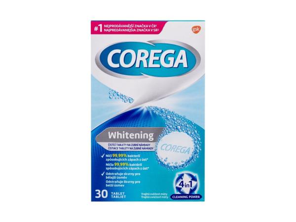 Corega Tabs Whitening (U) 30ks, Čistiace tablety a roztoky