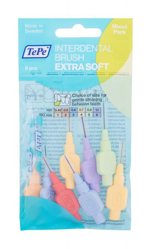 TePe Extra Soft (U) 8ks, Medzizubná kefka Mixed Pack