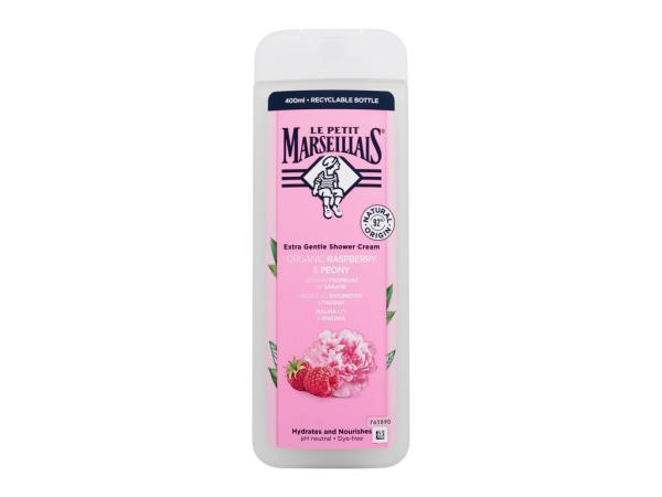 Le Petit Marseillais Extra Gentle Shower Cream Organic Raspberry & Peony (U) 400ml, Sprchovací krém