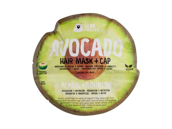Bear Fruits Avocado Hair Mask + Cap (U) 20ml, Maska na vlasy