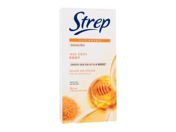 Strep Sugaring Wax Strips Body Delicate And Effective (W) 20ks, Depilačný prípravok Sensitive Skin