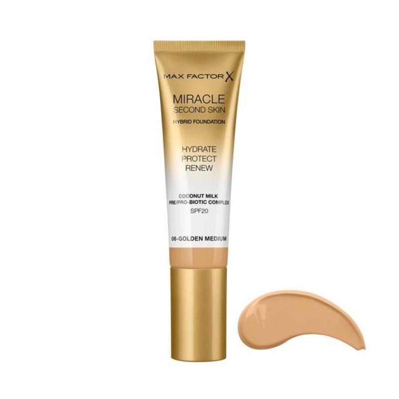 Max Factor Miracle Second Skin SPF20 06 Golden Medium (W) 30ml, Make-up