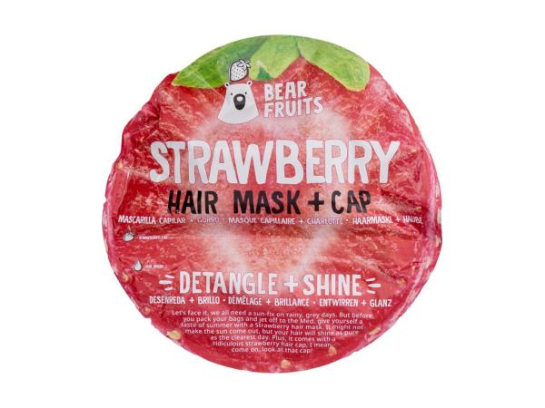 Bear Fruits Strawberry Hair Mask + Cap (W) 20ml, Maska na vlasy