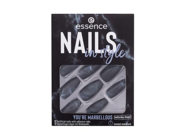 Essence Nails In Style 17 You're Marbellous (W) 12ks, Umelé nechty