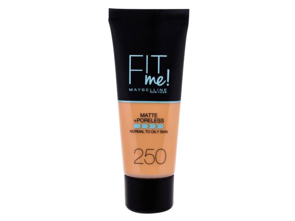 Maybelline Fit Me! Matte + Poreless 250 Sun Beige (W) 30ml, Make-up