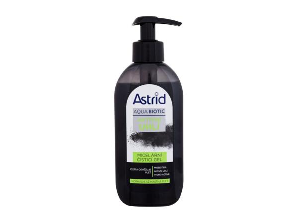 Astrid Aqua Biotic Active Charcoal Micellar Cleansing Gel (W) 200ml, Čistiaci gél