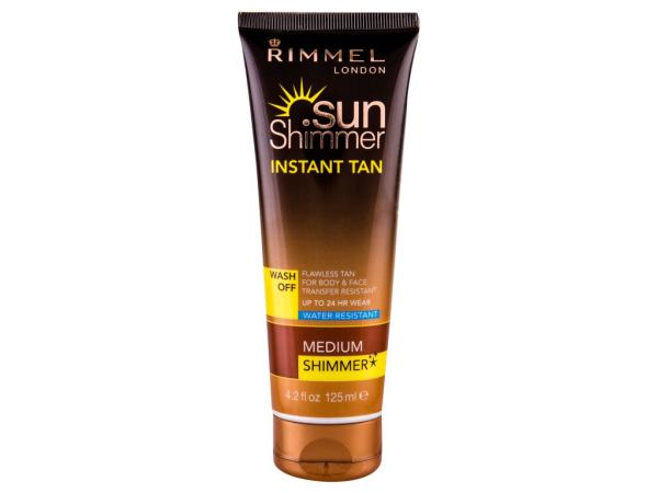 Rimmel London Sun Shimmer Instant Tan Medium Shimmer (W) 125ml, Samoopaľovací prípravok